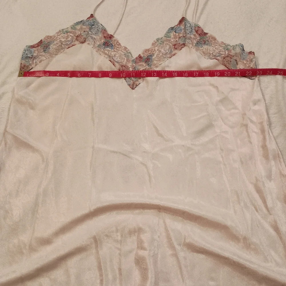 Vintage Wendy Ann Pink Satin And Lace Peignoir Robe And Nightgown Set Size 1X-2X